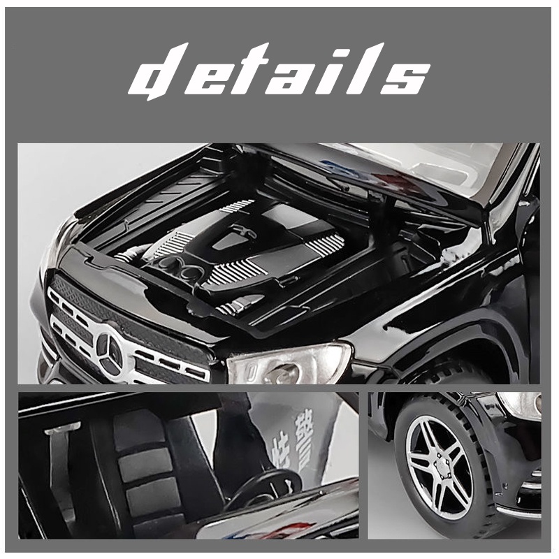 Mô Hình Xe Cảnh Sát Mercedes Benz GLS580 Tỉ Lệ 1: 32 Bằng Hợp Kim Có Đèn Và Nhạc