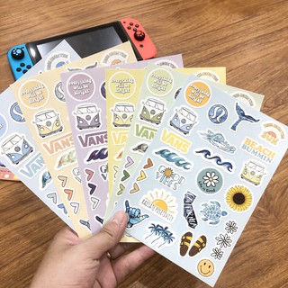 Tấm hình dán - Sticker Good Vibes 11x16cm 23 sticker, Anime trang trí sổ, vở, laptop, điện thoại, đàn..v..v.