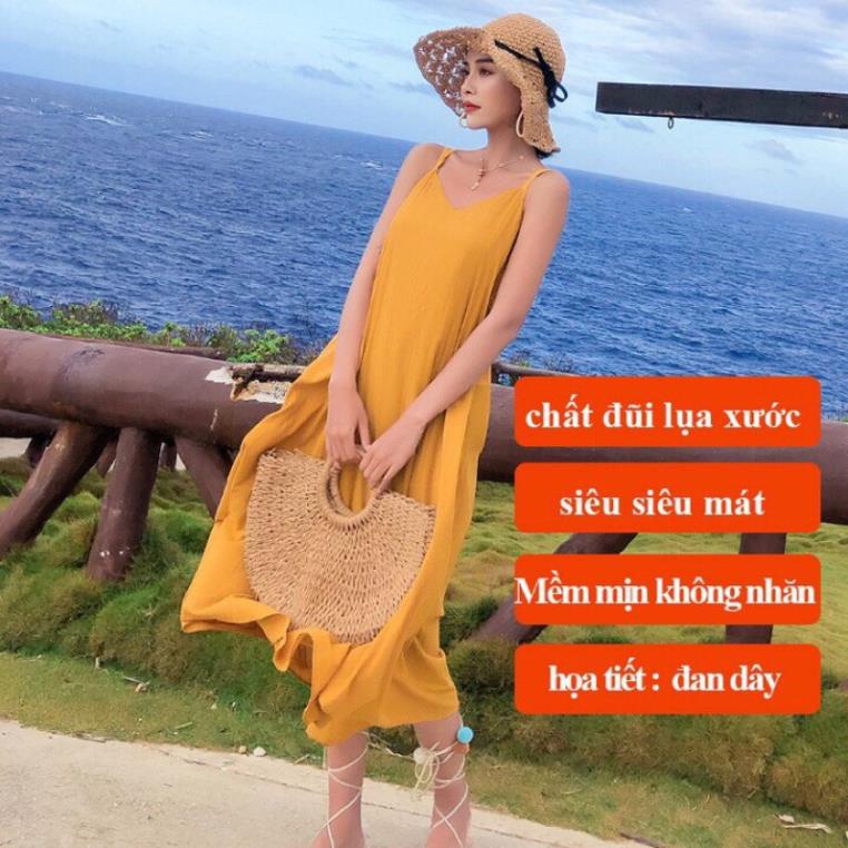 đầm maxi 2 dây đan lưng xinh xắn - TT 23