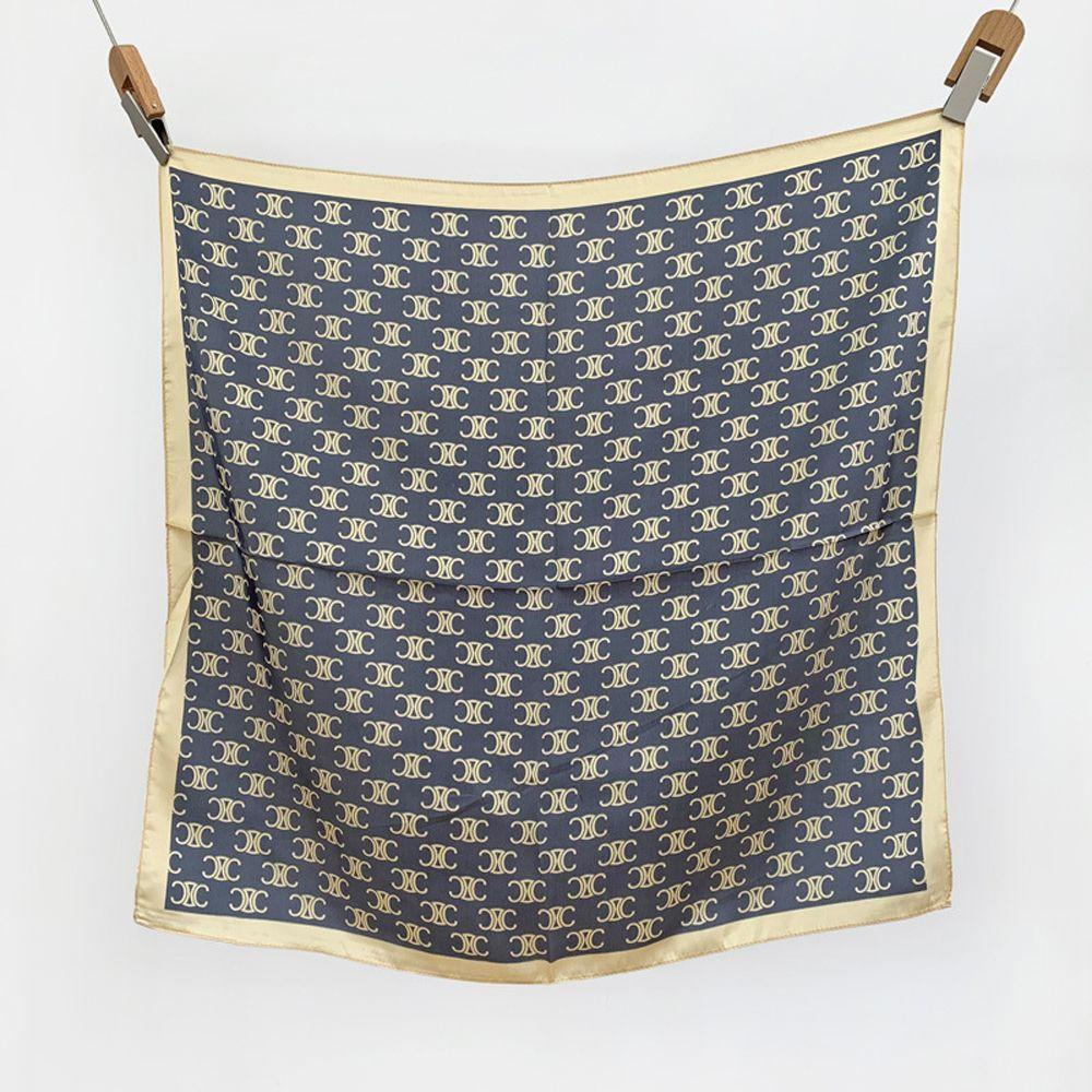 Khăn Choàng Vải Satin Hình Vuông In Họa Tiết Phong Cách Bohemian Cổ Điển Thời Trang