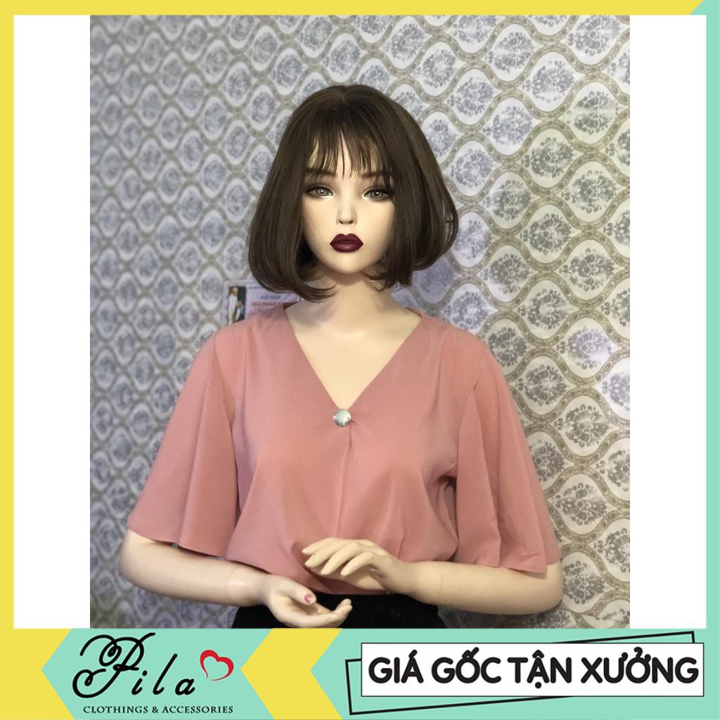 Áo kiểu nữ tay cánh tiên che khuyết điểm thời trang nữ chất vải ko nhăn thoáng mát màu sắc tươi sáng Pila.House AP011