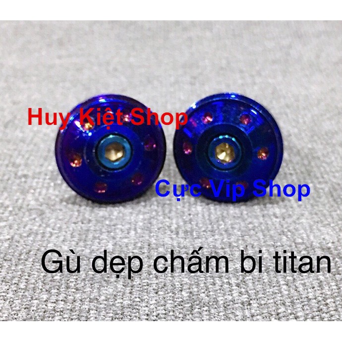 (Dùng Cho Tất Cả Các Loại Xe) Gù Tay Lái Xi Titan Dẹp Chấm Bi Cao Cấp