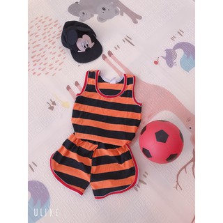 Sét 5 bộ quần áo ba lỗ cho bé trai bé gái 6-40kg – chất liệu cotton poly, mềm mịn thoáng mát
