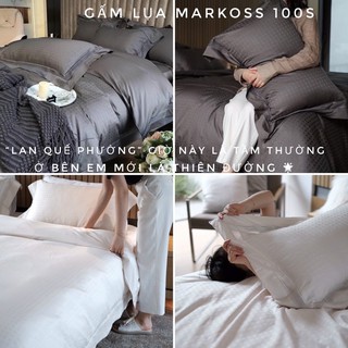 Bộ chăn ga tơ lụa 100s vân chìm 3D cao cấp mềm mướt mịn sang trọng tuyệt đối