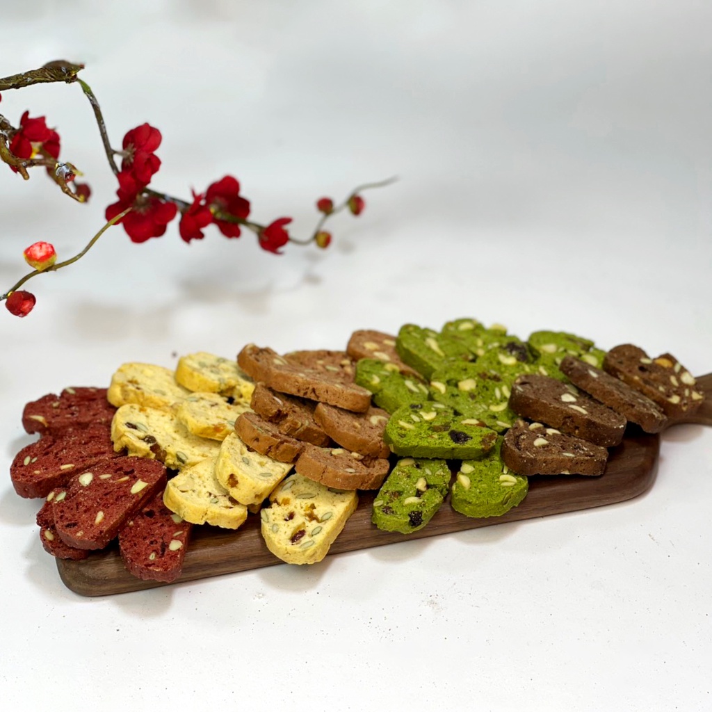 Bánh ăn kiêng mix 5 vị Biscotti ngũ cốc nguyên cám giảm cân tiểu đường CleanFood 500g, bánh quy ăn kiêng healthy, keto | BigBuy360 - bigbuy360.vn