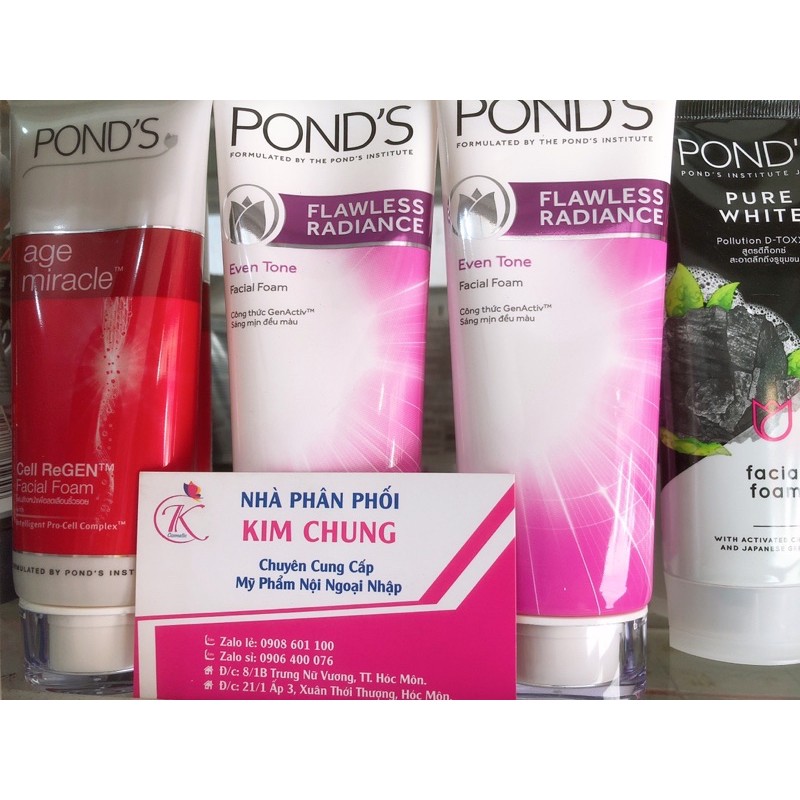 Sữa Rửa Mặt Dưỡng Trắng Cao Cấp Pond’s Flawless White 100g