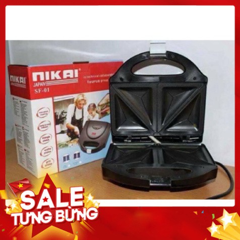 [FREE SHIP] Máy nướng bánh mỳ sandwich Nikai nhanh gọn, tiện lợi (ảnh thật)