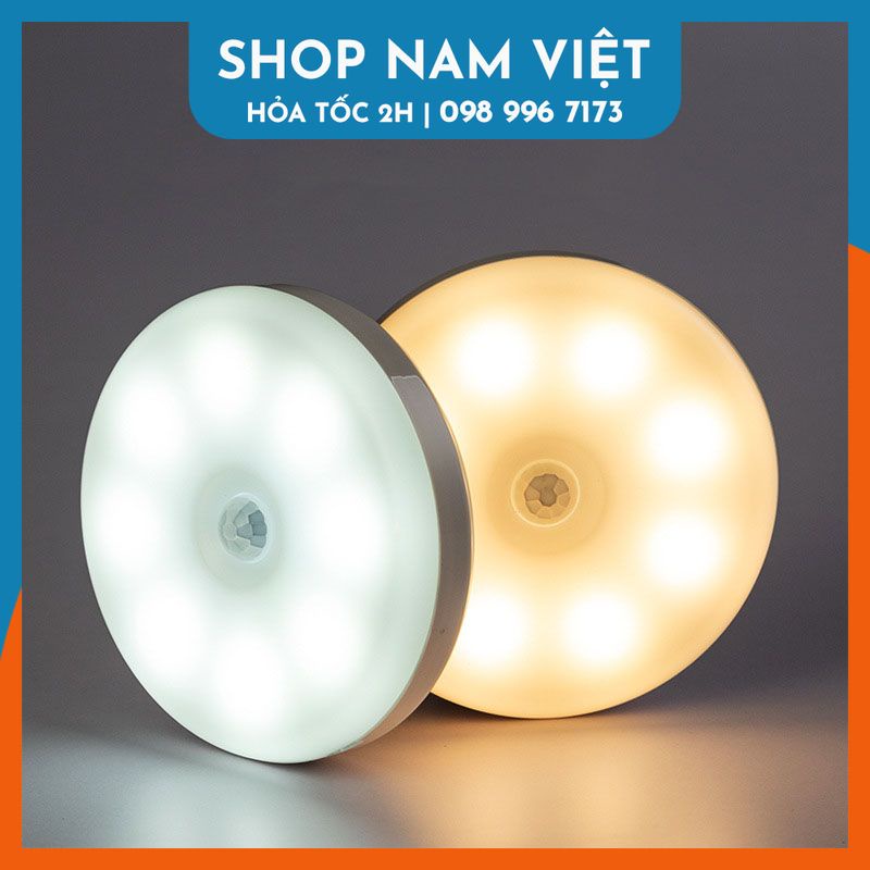 Đèn Led Tròn Cảm Ứng Bán Đêm Pin Sạc USB