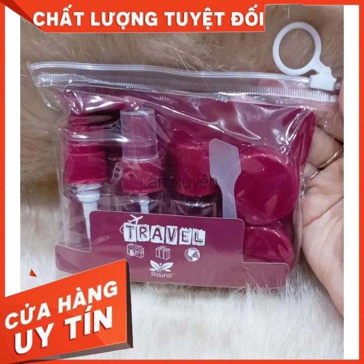 Bộ chiết mỹ phẩm TRAVEL 5 món mẫu mới nhỏ gọn_ tiện lợi dễ dàng khi mang đi du lịch   loại 1 giá rẻ tận gốc.