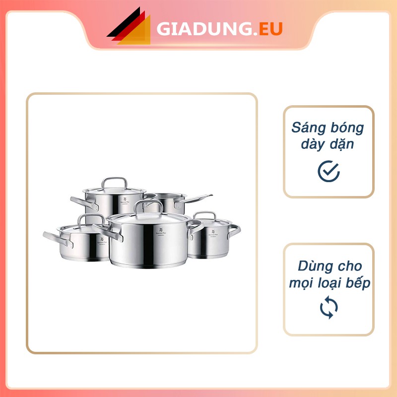 Bộ nồi WMF Gourmet Plus 5 món [Hàng chính hãng]