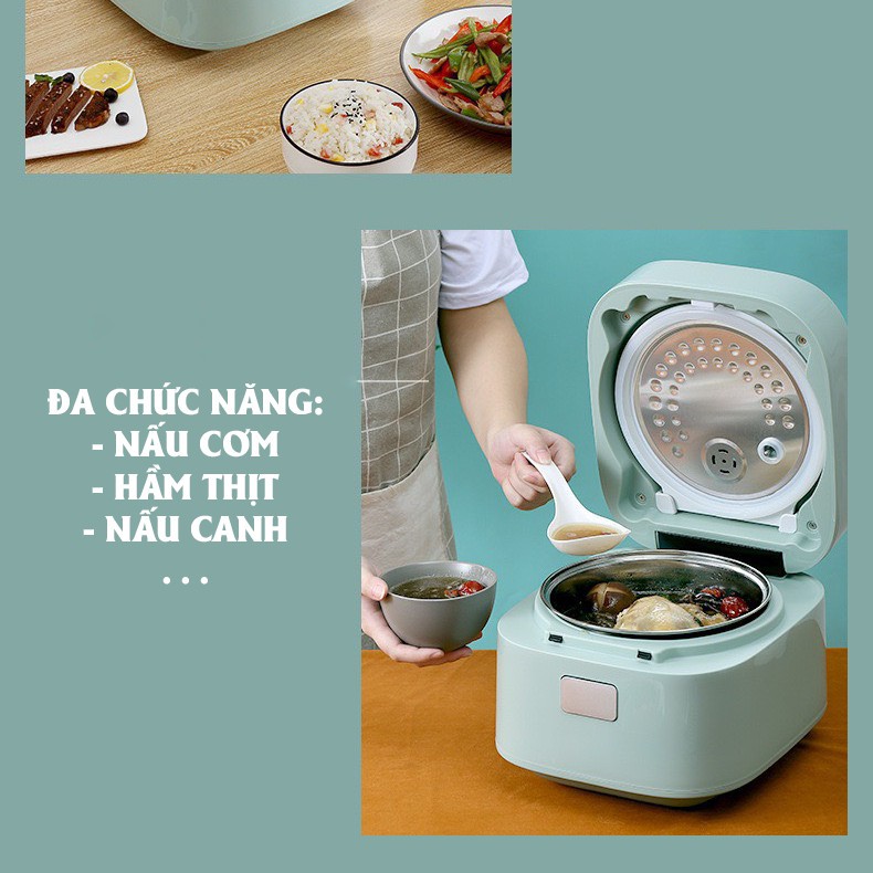 [HÀNG NỘI ĐỊA] Nồi cơm điện cảm ứng thông minh, nồi cơm điện mini đa năng 2,6L cao cấp - Dùng cho 2-5 người ăn !