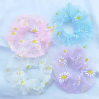 Dây buộc tóc Scrunchies hoa cúc