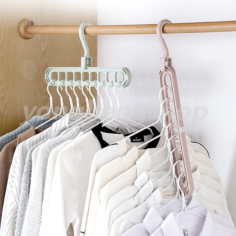 Móc treo quần áo 9 lỗ đa năng tiết kiệm không gian