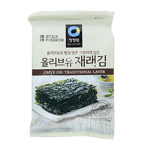Lá kim tẩm dầu oliu ăn liền Hàn Quốc 5g