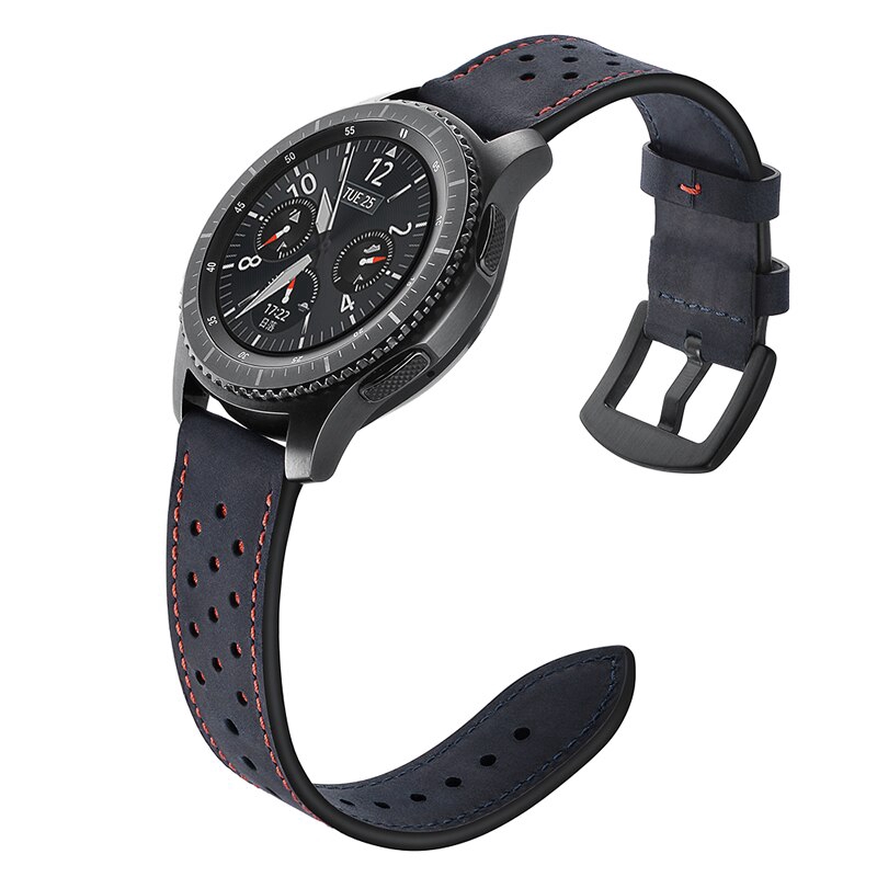 Dây đeo da cỡ 22mm sang trọng dành cho Samsung Gear S3 Frontier/Classic Xiaomi Huami Amazfit Pace/Stratos 2/1