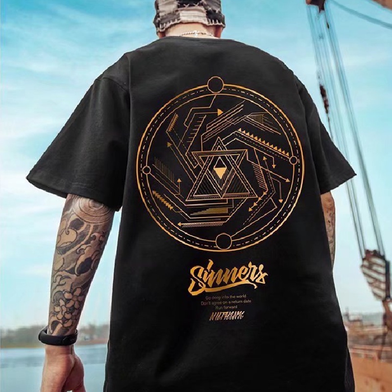 Áo Thun Tay Ngắn Dáng Rộng In Chữ Phong Cách Hip Hop Hàn Quốc Thời Trang Mùa Hè Cho Nam Và Nữ Size M-8XL