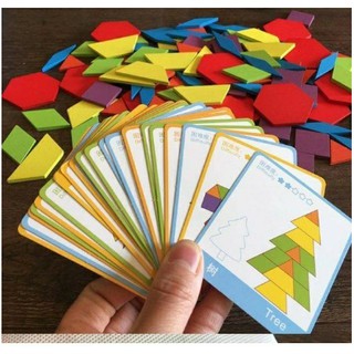 Ghép hình tư duy theo thẻ Pattern block