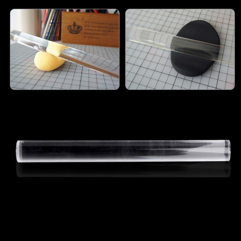 Thanh lăn bột làm bánh bằng acrylic trong suốt tiện dụng