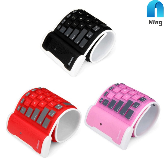 Bàn Phím Bluetooth Không Dây Bằng Silicon Mềm Có Thể Gập Lại Tương Thích Với Ios Android