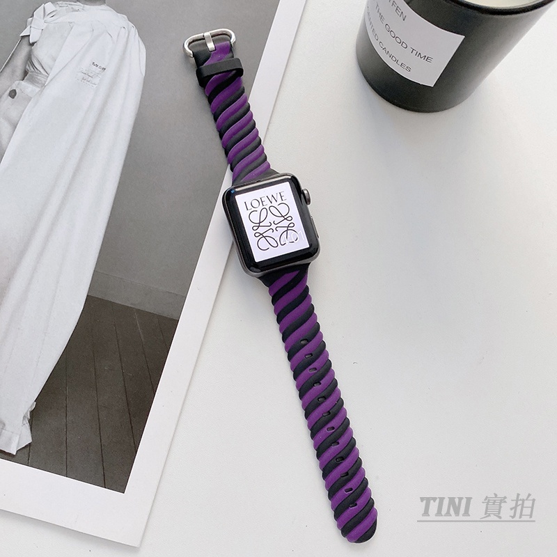 Dây đeo silicon thích hợp cho Apple Watch Series IWatch 7 / 6 / 5 / 4 / 3 /SE 44mm / 40mm / 42mm / 38mm /41mm / 45mm