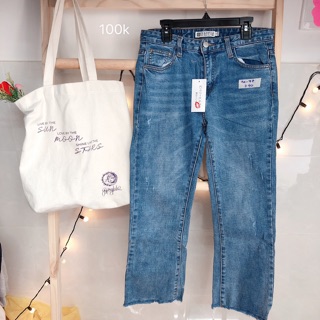 Jeans 2hand lưng cao