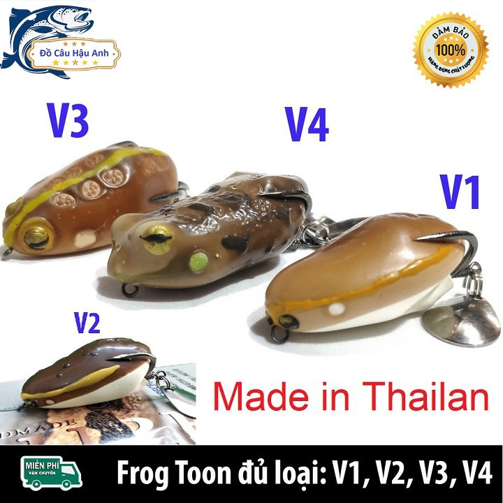 Mồi Câu Lure Frog Toon V1 V2 V3 V4 Thái Lan Chuyên Câu Lure Siêu Nhậy MG10