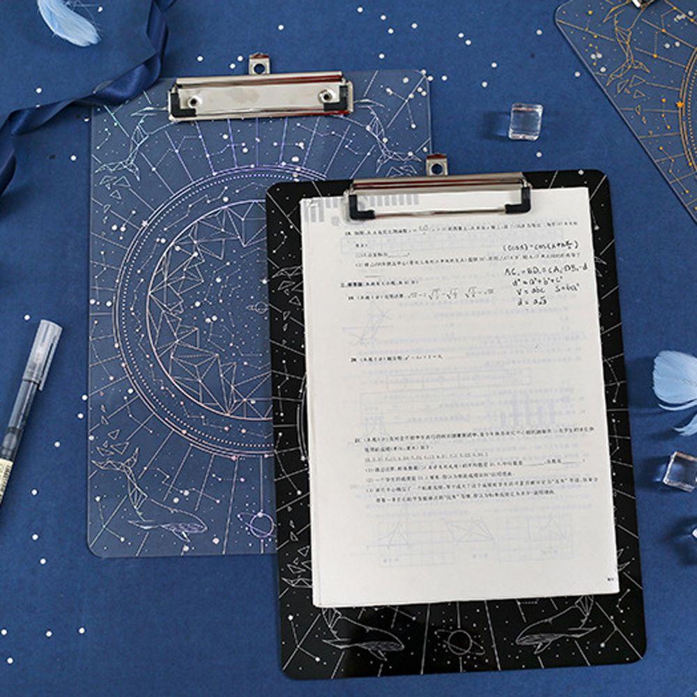 Bảng Kẹp Giấy A4 Bằng Acrylic Mạ Đồng Laser Có Lỗ Treo Sắp Xếp Gọn Gàng