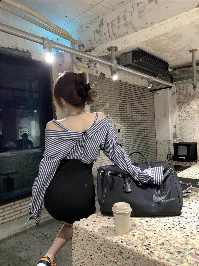 Đầm Tay Dài Kẻ Sọc Thời Trang Nữ Tính | BigBuy360 - bigbuy360.vn