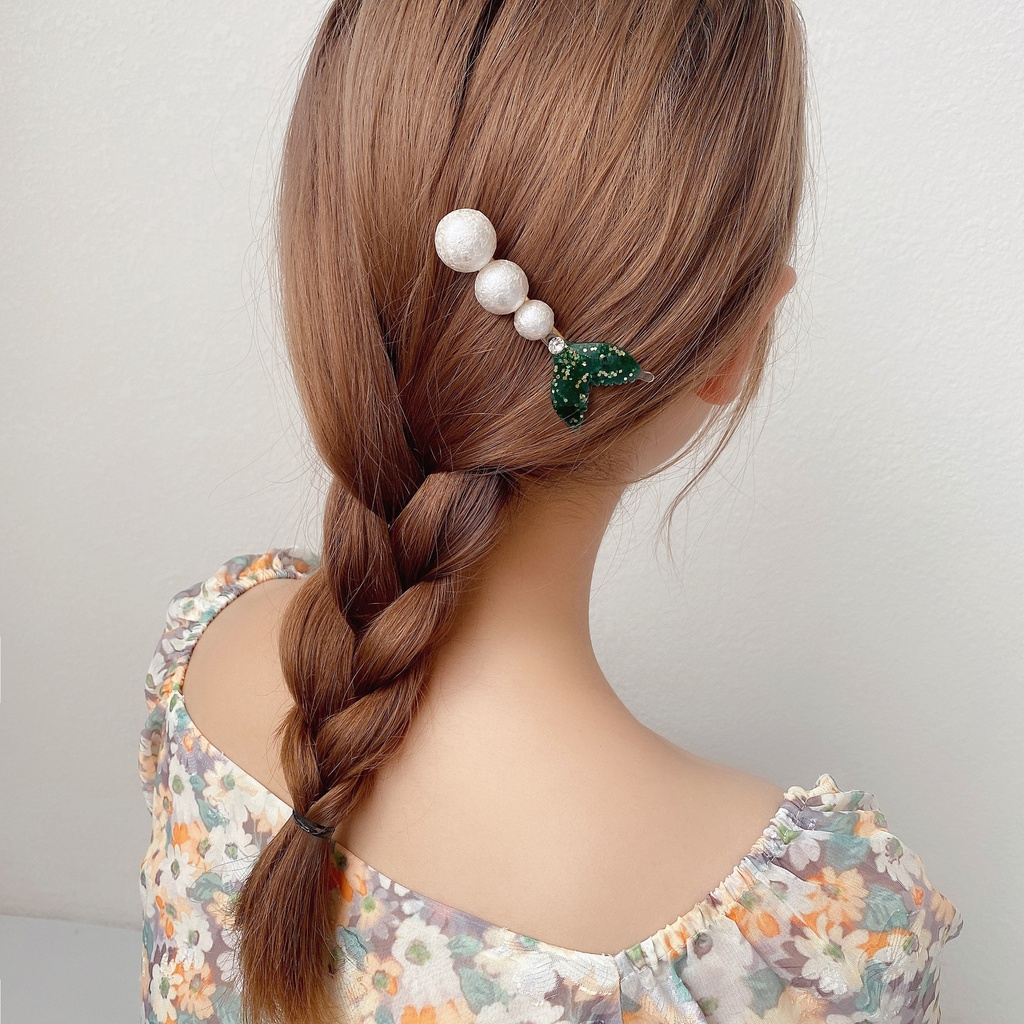 Kẹp tóc đính ngọc trai nhân tạo xinh xắn theo phong cách 2092610