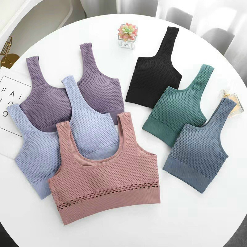 Áo bra nữ tập gym yoga aerobic thể thao kèm mút chất liệu thun dệt kim thấm hút mồ hôi co dãn 4 chiều BINSPORTS A184