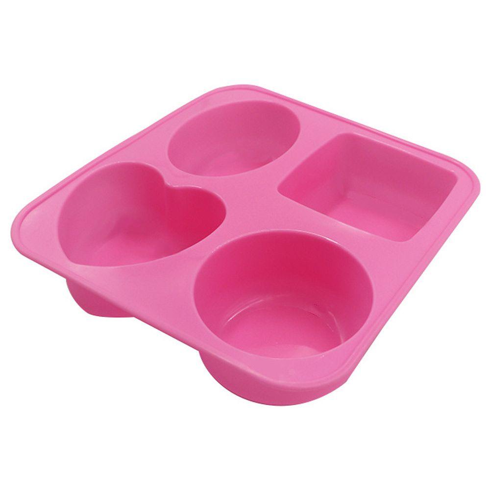 Khuôn Silicone Tạo Hình Làm Xà Phòng Hình Oval / Trái Tim / Vuông 3D DIY