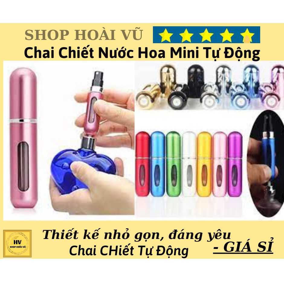 Chai Chiết Nước Hoa Mini Tự Động Nhiều Mẫu 5ml