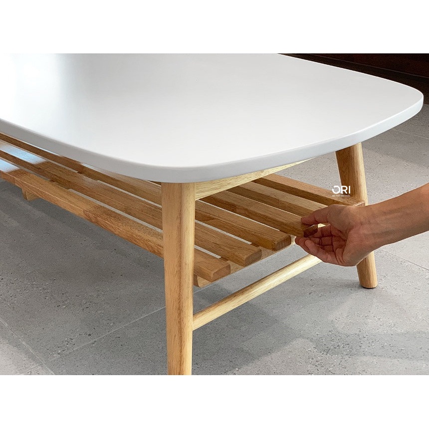 NOWSHIP HCM - Bàn Trà / Sofa Hình Oval Mặt Trắng Hàn Quốc 2 SIZE - B TABLE - ORI NỘI THẤT HÀN QUỐC