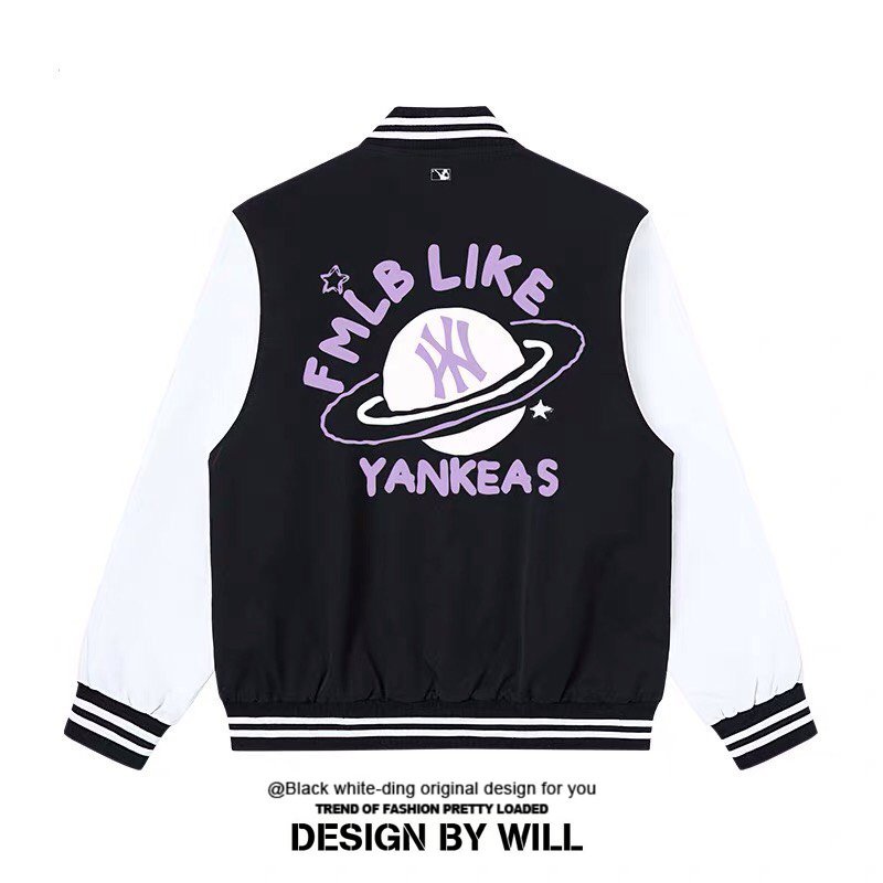 Áo Khoác nam nữ Bomber YANKEAS , Chữ A , NY Full Bill phong cách MLB Ladystore chất nỉ bông cotton cao cấp