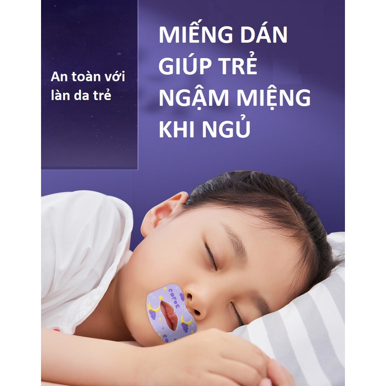 Miếng dán giúp trẻ ngậm miệng khi ngủ, miếng dán chống ngáy, chống hô răng miệng