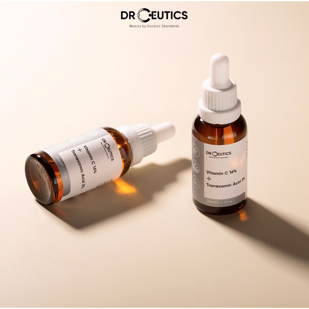 Serum Vitamin C DrCeutics 30ml - Ngừa Lão Hóa, Sáng Da, Mờ giảm Thâm Nám - Vitamin C 16% + Tranexamic 3%