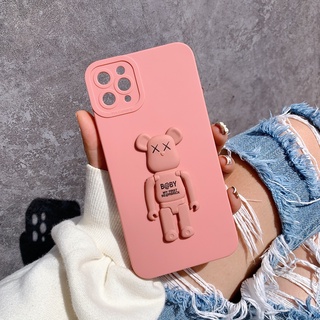 Ốp Lưng Basic Camera Nổi - Mẫu B@BY BE@RBRICK 2 ( Kèm Giá Đỡ Hình Gấu ) - ACE948