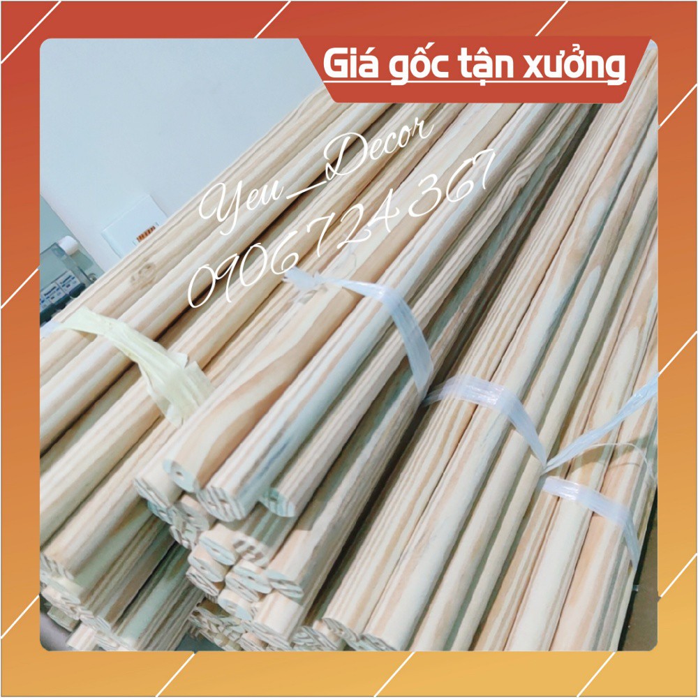 Cây Gỗ Thông Tròn Phi 2 Dài 78cm (Cây sào kệ)