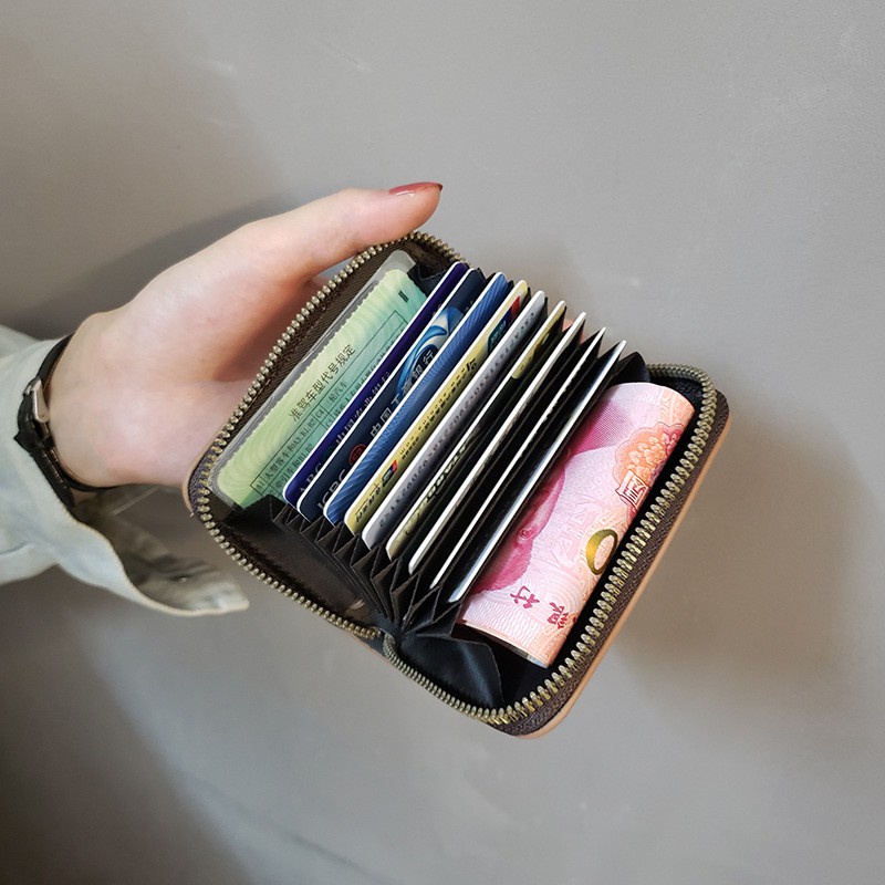 Ví Ngắn Đựng Tiền Xu / Thẻ Có Khóa Kéo Họa Tiết Hoạt Hình Dễ Thương Thời Trang