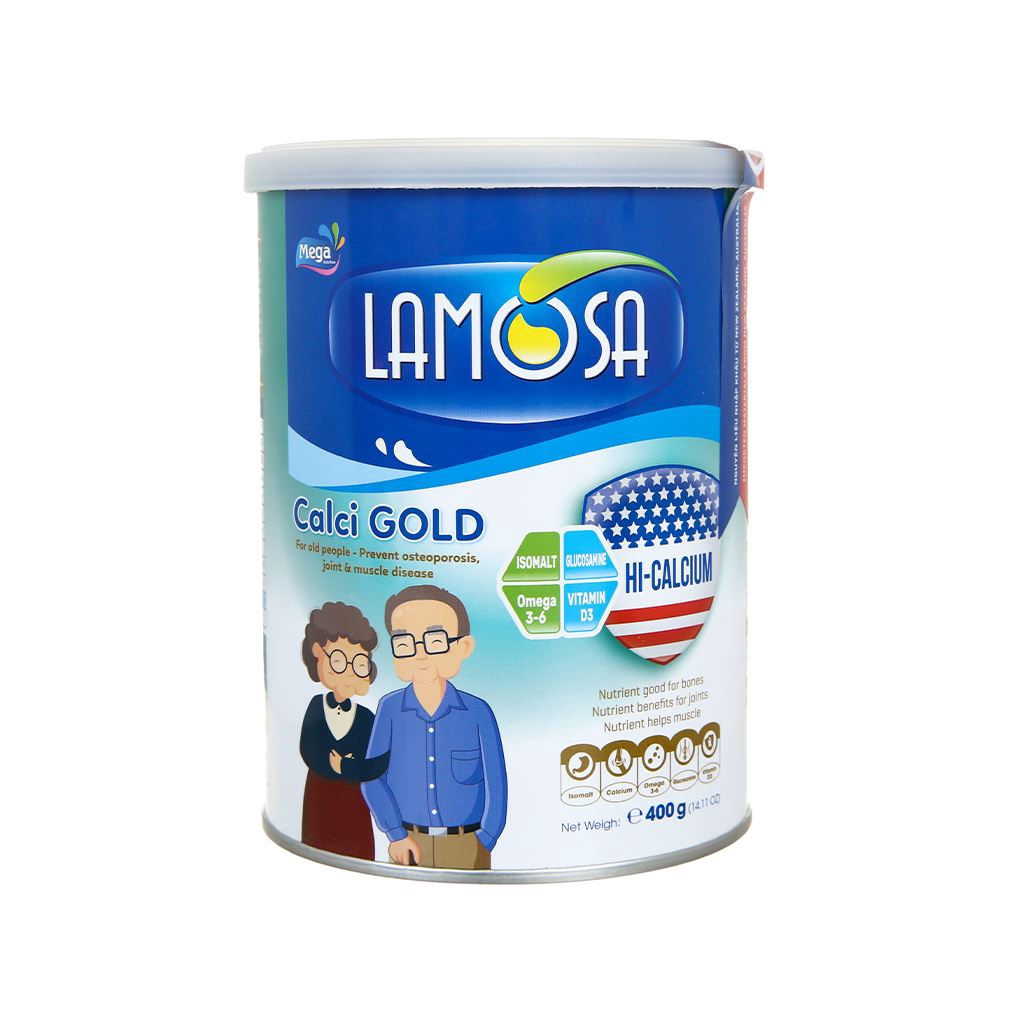 [ Giảm Sốc ] Sữa bột Lamosa Calci Gold lon 400g