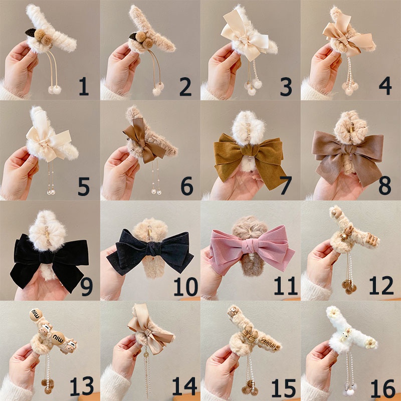 iF YOU Kẹp tóc   kim loại đính ngọc trai tùy chọn kiểu phong cách Hàn Quốc