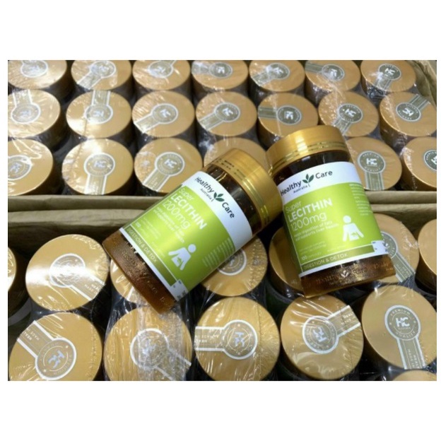 CÓ SẴN-Mẫu mới - DATE 2025 Viên uống mầm đậu nành 100v Super Lecithin Healthy Care 1200mg