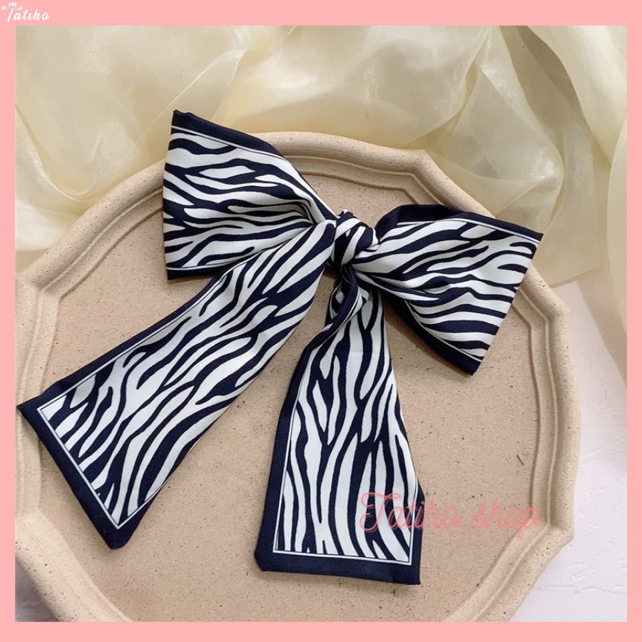 [Hàng Xịn, Giá Tốt] Khăn Turban Chữ Nhật Lụa Cao Cấp Quấn Túi Xách &amp; Tóc Họa Tiết Vintage Thời - Mã TD006