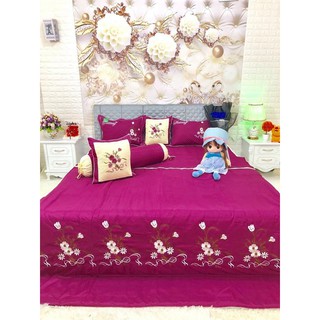 Bộ chăn ga satin