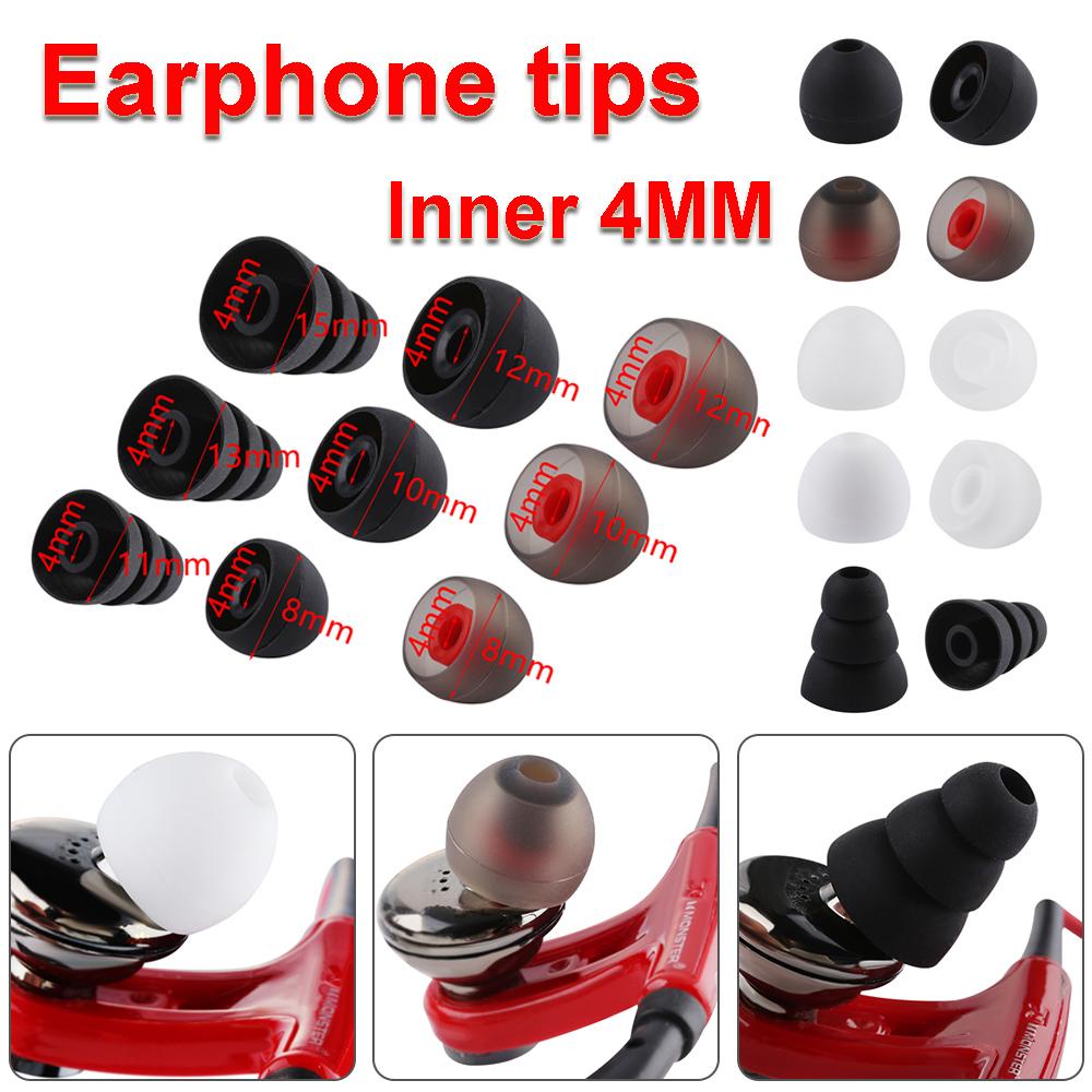 Set 10 Cặp Nút Bọc Đầu Tai Nghe Thay Thế Bằng Cao Su 4MM