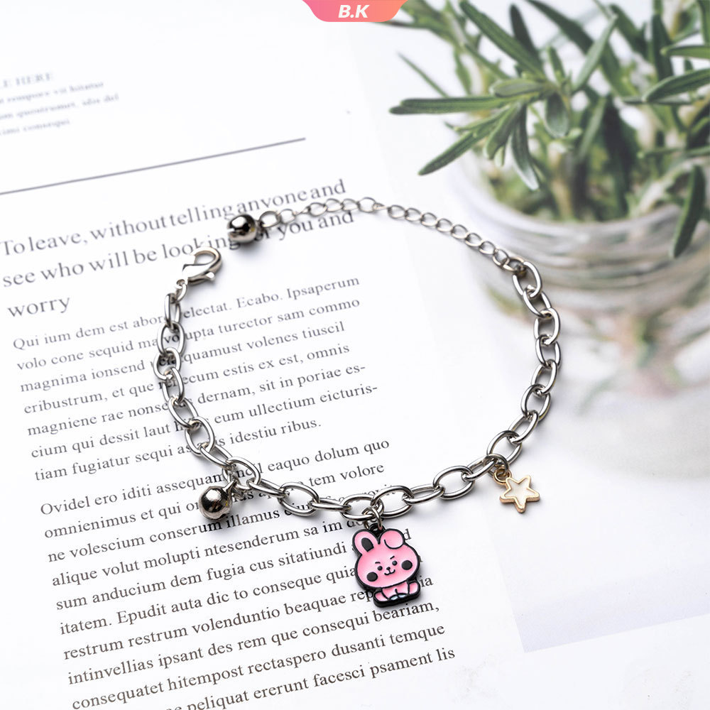 KPOP BTS BT21 Baby Series Bracelet RJ CHIMMY COOKY SHOOKY MANG KOYA TATA Cartoon Cute Bracelet Fans Girls Simple Fashion Jewelry Gift【KU2】