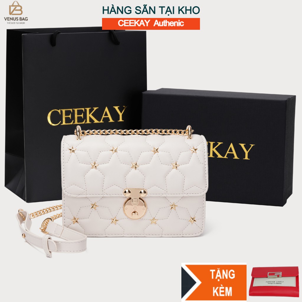 Ceekay -Túi xách nữ, túi đeo chéo nữ da PU cao cấp kiểu dáng Âu Mỹ Size 21 Venus Bag Shop - CK02