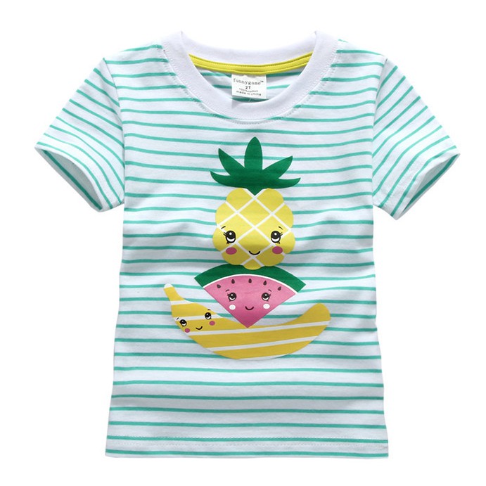 Mã 2366 áo thun in hình trái cây mùa hè cho bé gái