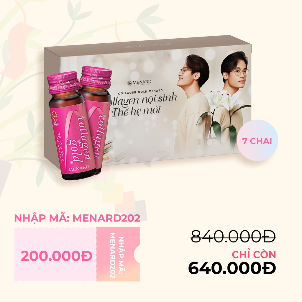 [Nhập mã MENARD202 - 200k] Collagen Gold MENARD 7 chai x 30ml