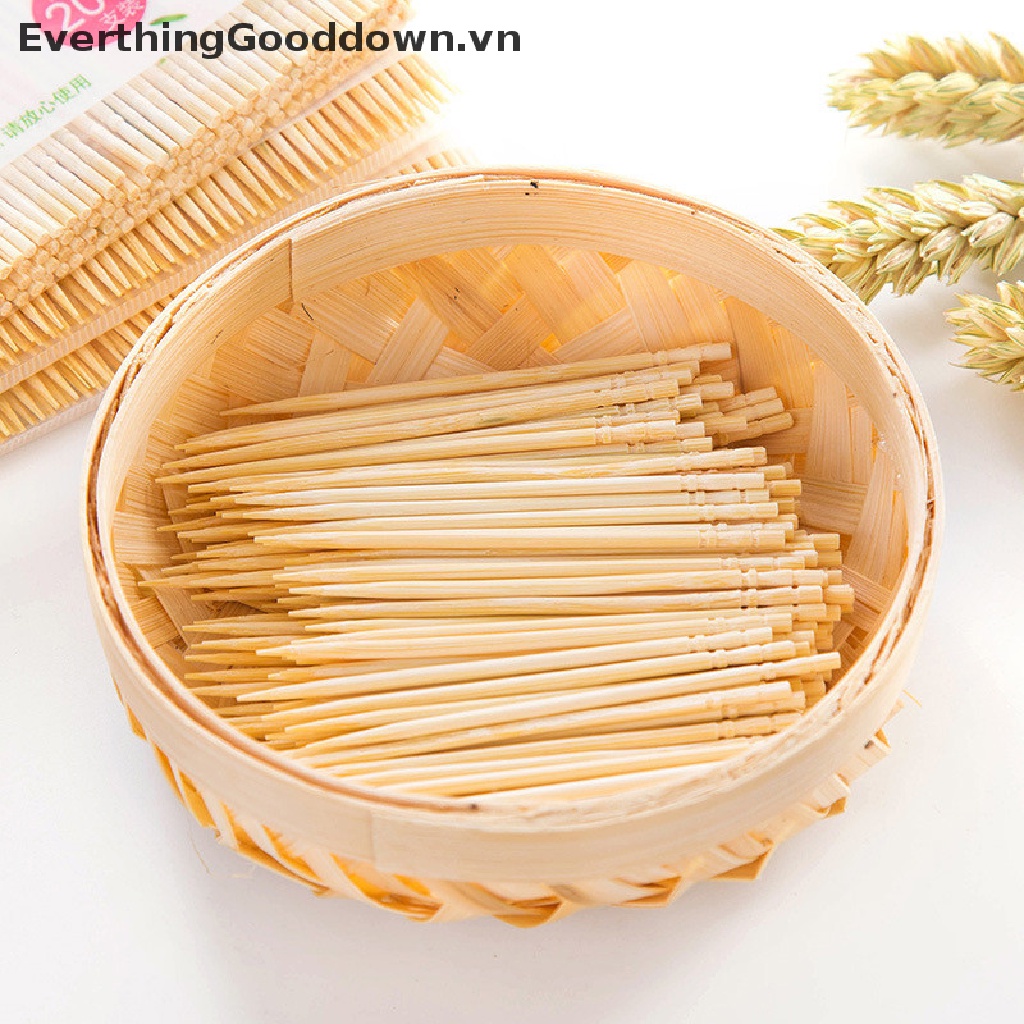 Túi 200 Tăm Xỉa Răng Bằng Gỗ Tre Phân Hủy Được Dành Cho Nhà Hàng Khách Sạn